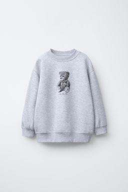 SUDADERA ESTAMPADO OSO / Gris vigor? - Zara фото 3