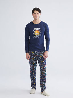 Standart Kal?p Garfield Bask?l? Erkek Pijama Alt
