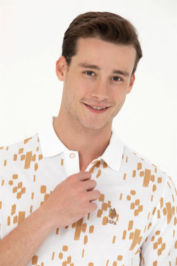 U. S. Polo Assn Мужская футболка светло-коричневого цвета с воротником-поло - U.s. polo assn фото 2