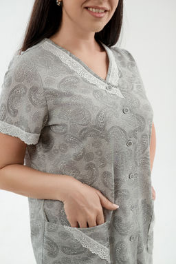 Пижама женская из кулирки Ворожея серый - Амадэль фото 9