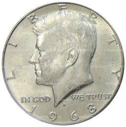 1/2 доллара (50 центов) 1968 года D США