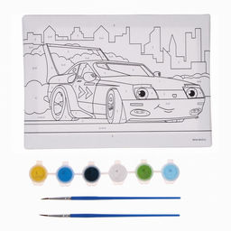 Картина по номерам для детей Спорткар, 21?15 см