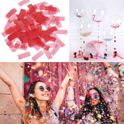 Цена за 5шт. Конфетти "Прямоугольники красные" 18 г, бумага