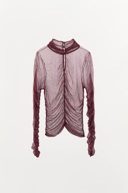 100% SILK DRAPED TOP - Zara фото 19