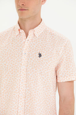 U. S. Polo Assn Мужская желтая рубашка с коротким рукавом - U.s. polo assn фото 7