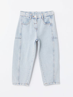 Beli Lastikli K?z Bebek Jean Pantolon