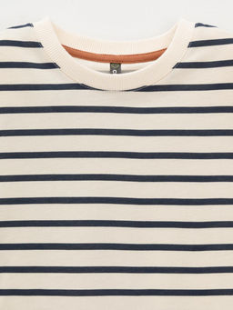 КР 302216/теплое молоко,полоска к620 фуфайка (футболка) для мал