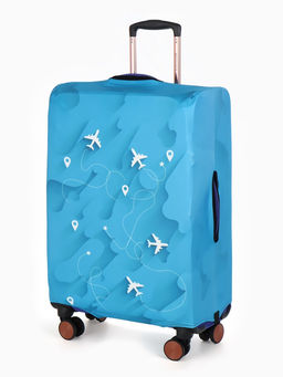 Чехол для чемодана «Самолеты», 28", голубой