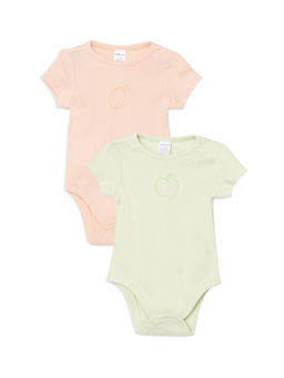 Bask?l? K?z Bebek ??t??tl? Bodysuit 2li