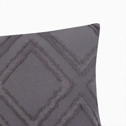 Наволочка декоративная Этель ромб 42х42 см, серый  фото 2