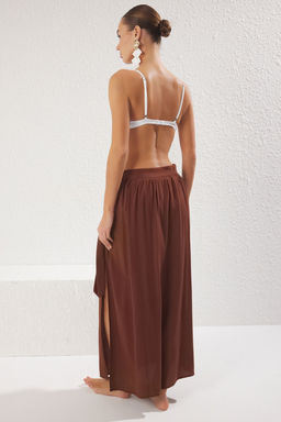 Ekru Baglamal? Dokuma Plaj Pareo TBESS25PR00009 - Trendyolmilla фото 8