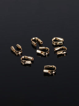 Цена за 3 шт. Протектор для защиты тросика 5?4 мм (набор 50 шт.), цвет золото