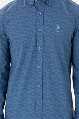 Мужская темно-синяя рубашка с длинным рукавом Неожиданная скидка в корзине - U.s. polo assn фото 6
