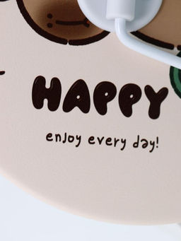 Зеркало настольное "Capybara is happy", беж, 15,6*15,6 см