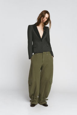 ZW COLLECTION BARREL CARGO TROUSERS