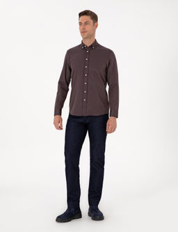 Koyu Kahverengi Regular Fit Uzun Kollu G_mlek - Pierre cardin фото 4