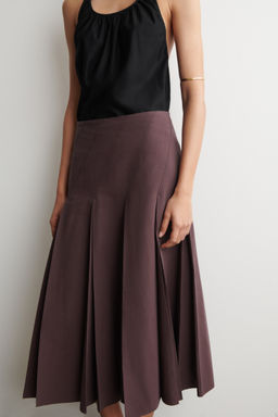 FALDA MIDI PLISADA DE ALGOD?N Y LINO - H&m фото 2