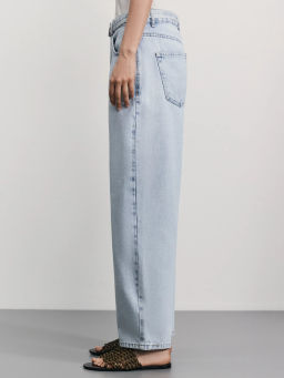 Джинсы barrel с поясом шнурком / Zarina  фото 3