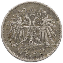 Монета 10 геллеров 1893 года Австрия