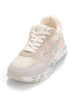 05-6026-203 BEIGE/GRAY Кроссовки женские (искусственные материалы) - No name фото 5