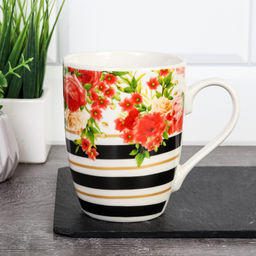 Кружка 400 мл Цветы / K5035 /уп 72/ микс 4 - ГалеонТрейд фото 4