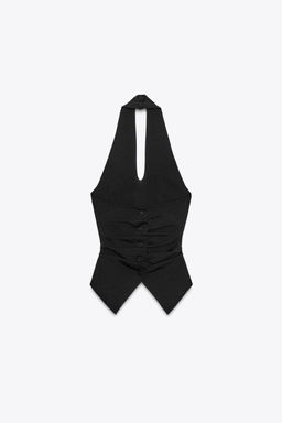 GATHERED KNIT HALTER TOP - Zara фото 8