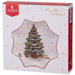 ТАРЕЛКА AGNESS С НОВЫМ ГОДОМ! ФИГУРНАЯ 20,5*3 СМ  фото 2
