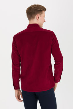 U. S. Polo Assn Мужская рубашка с длинным рукавом вишневого цвета - U.s. polo assn фото 5