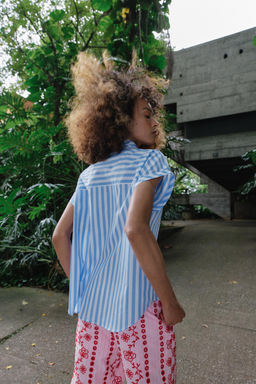 CAMISA RAYAS LAZO / Azul / Blanco - Zara фото 6