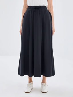 Kad?n Beli Lastikli D?z Etek