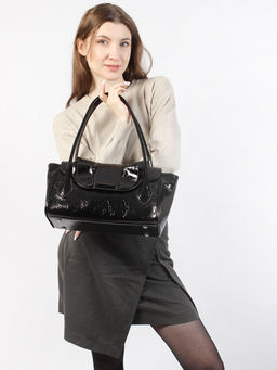 LACCOMA сумка Y2430-2-черный натуральная кожа полиэстер