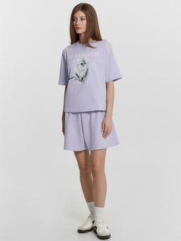 Шорты женские лиловые