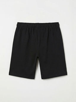 Bask?l? Beli Ba?lamal? Erkek ?ocuk ?ort