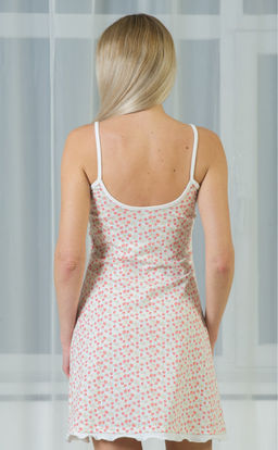 Ночная сорочка Цветы голубые на кофейном - Нежка фото 146