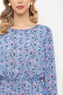 Платье Фортуна (цветы на голубом) П5327 - Lt collection фото 2