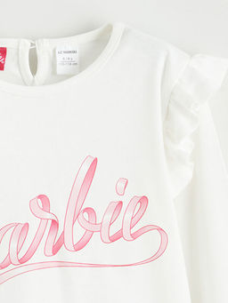 Barbie Bask?l? K?z ?ocuk Bluz ve T?t? Etek 2li