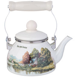 ЧАЙНИК AGNESS ЭМАЛИРОВАННЫЙ СО СЪЕМНЫМ ФИЛЬТРОМ ИЗ НЖС СЕРИЯ FAMILY HOUSE, 0,85 Л фото 4