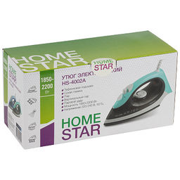 Утюг HOMESTAR HS-4002А синий (1850-2200Вт, пар, спрей, паровой удар, тефлоновая подошва) 003854