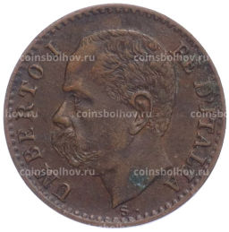 Монета 1 чентезимо 1895 года Италия