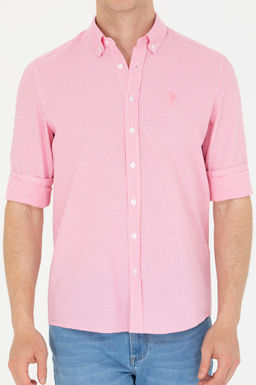 U. S. Polo Assn / Мужская пудровая рубашка с длинным рукавом - U.s. polo assn фото 6