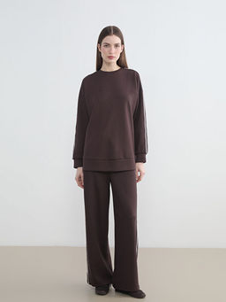 Bisiklet Yaka Oversize Kad?n Sweatshirt Tunik