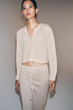 CHAQUETA BOTONES MANGA LARGA / Beige - Zara фото 2