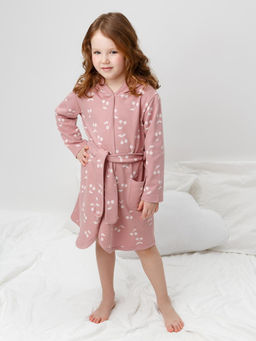 К 5763/серая пудра,крупная вишня халат дет