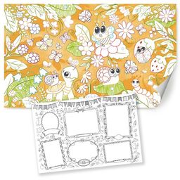 Раскраска-плакат Полянка, 2 шт, 60*100 см + 60*40 см, ВАЛИАНТИКИ, шт