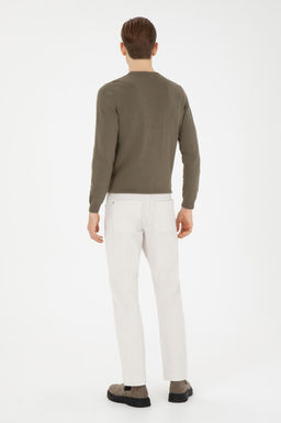 Erkek Regular Fit Ta_ Kanvas Pantolon