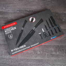 Набор кухонных ножей 6 предметов в магнитной коробке / WD-102 /уп 30/ножницы и овощечистка в комплекте - ГалеонТрейд фото 4