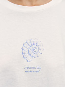 Футболка прямого кроя с принтом / Zarina  фото 6