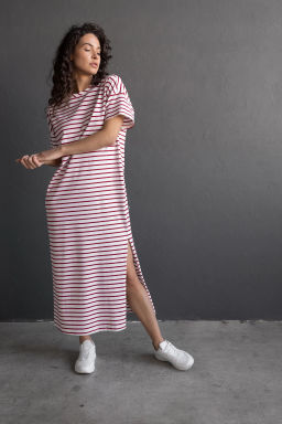 Платье-футболка ПЛ 129п-2 (170, 176) Экрю / Красный - T.C.T фото 8