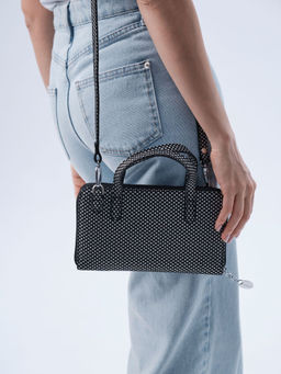 Сумка кожаная Azaro 30850 черный-звезды