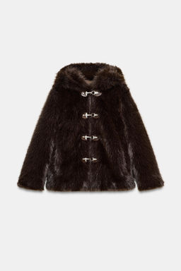 SHORT FAUX FUR COAT ZW COLLECTION - Zara фото 7